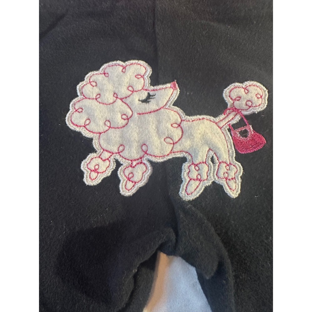 Duck Duck Goose Pink Poodle Long Sleeve Bodysuit & Black Leggings Set 3 6M - Picture 4 of 8